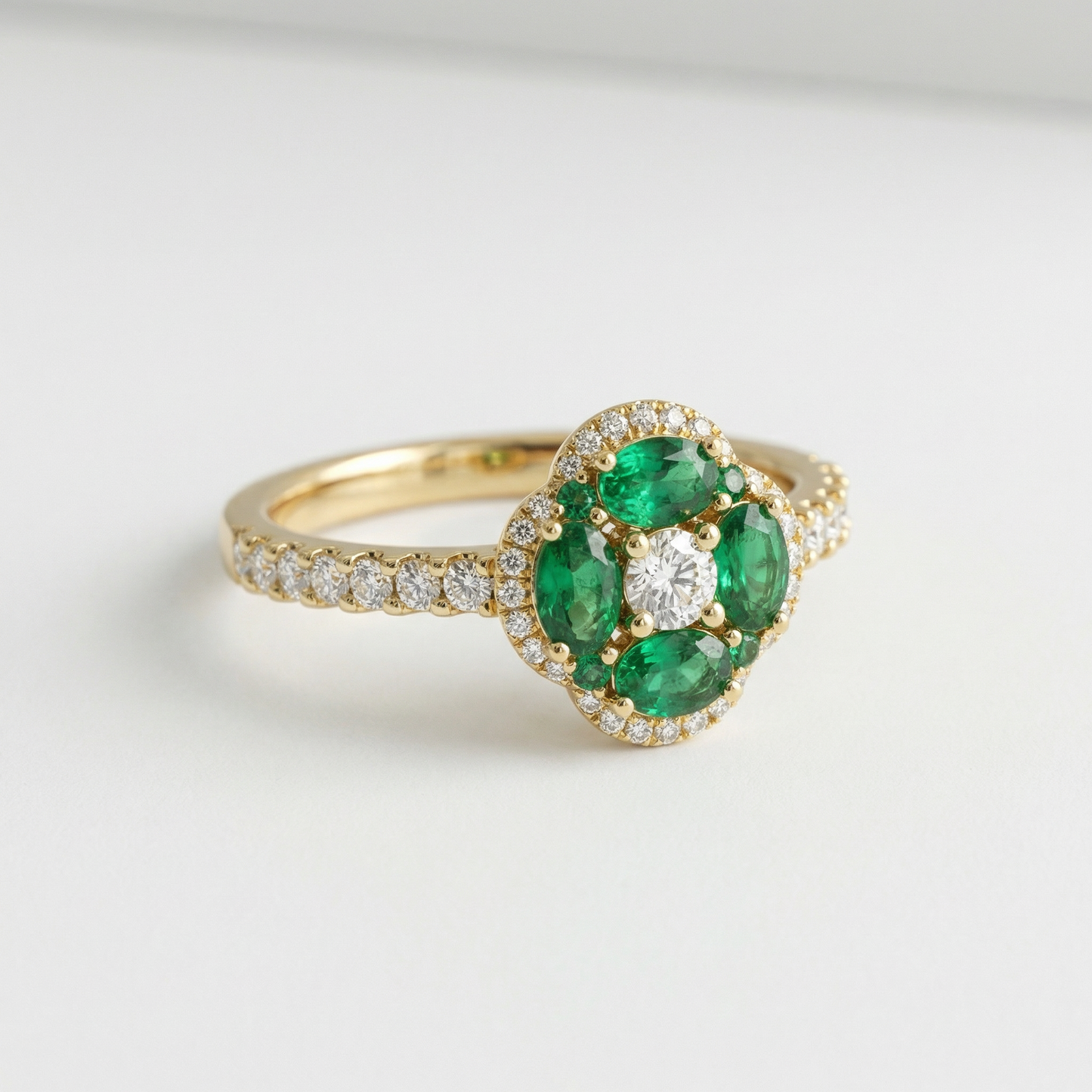 14KY PREC COLOR PRONG SET CLUSTER RING
