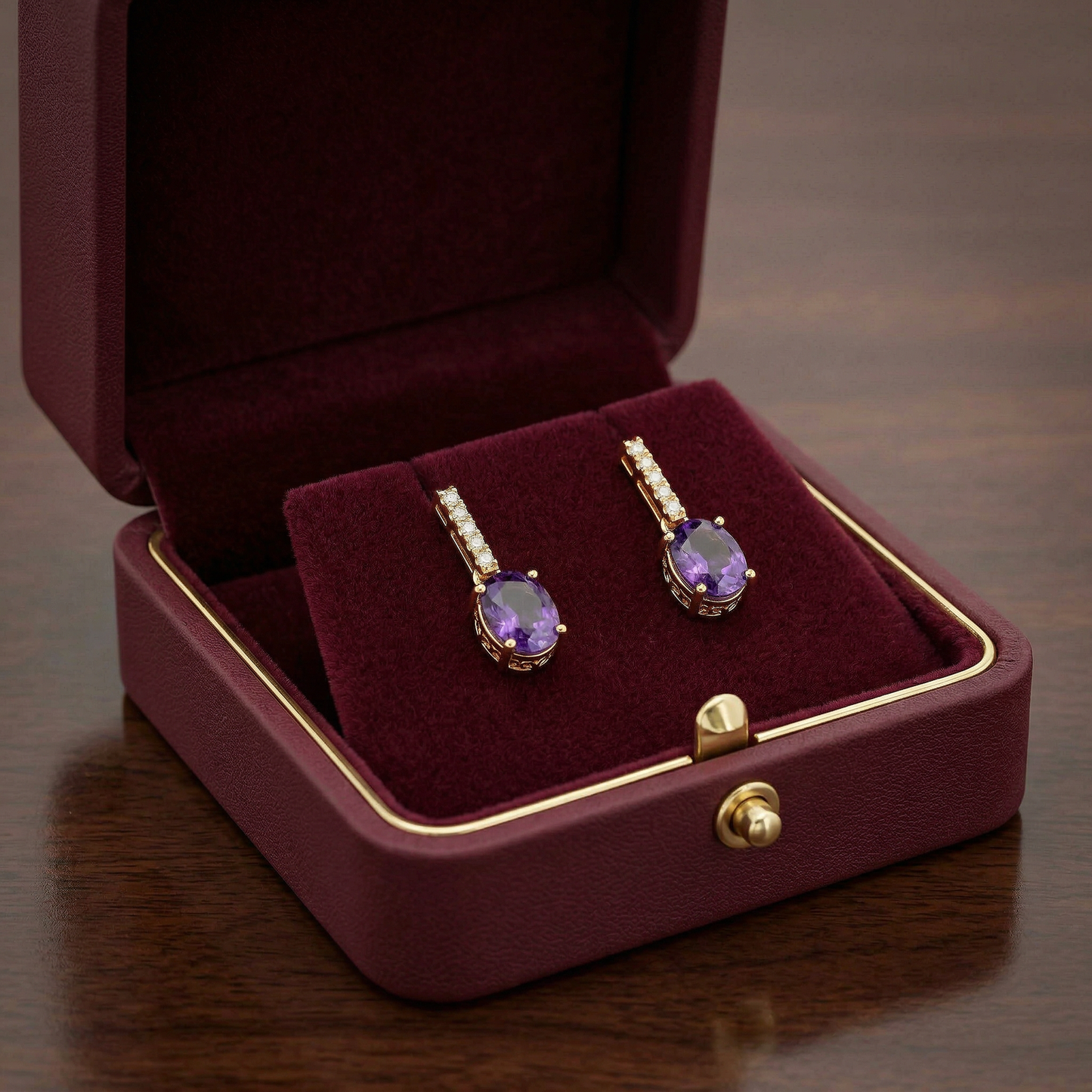 14KY SEMI PREC CLASSIC BIRTHSTONE EARRING