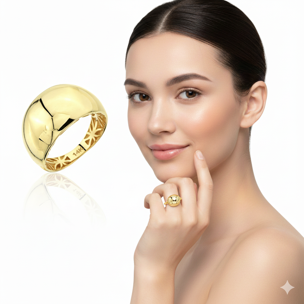 14K Yellow Gold Classic Signet Ring