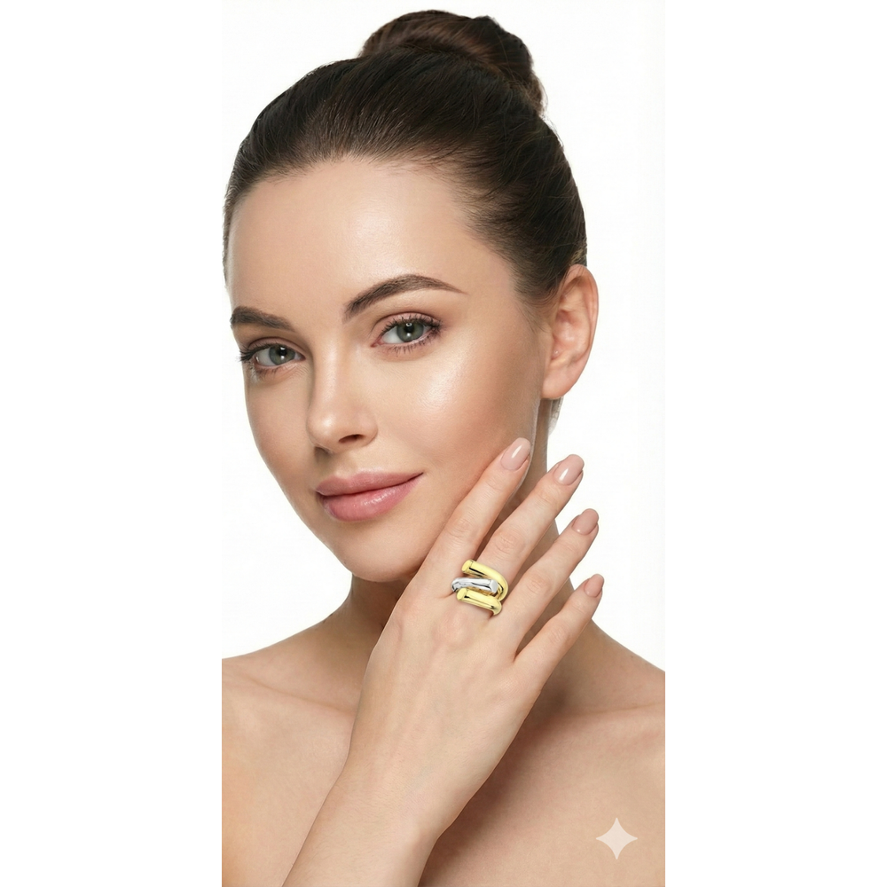 Yellow Gold Interwoven Band Ring