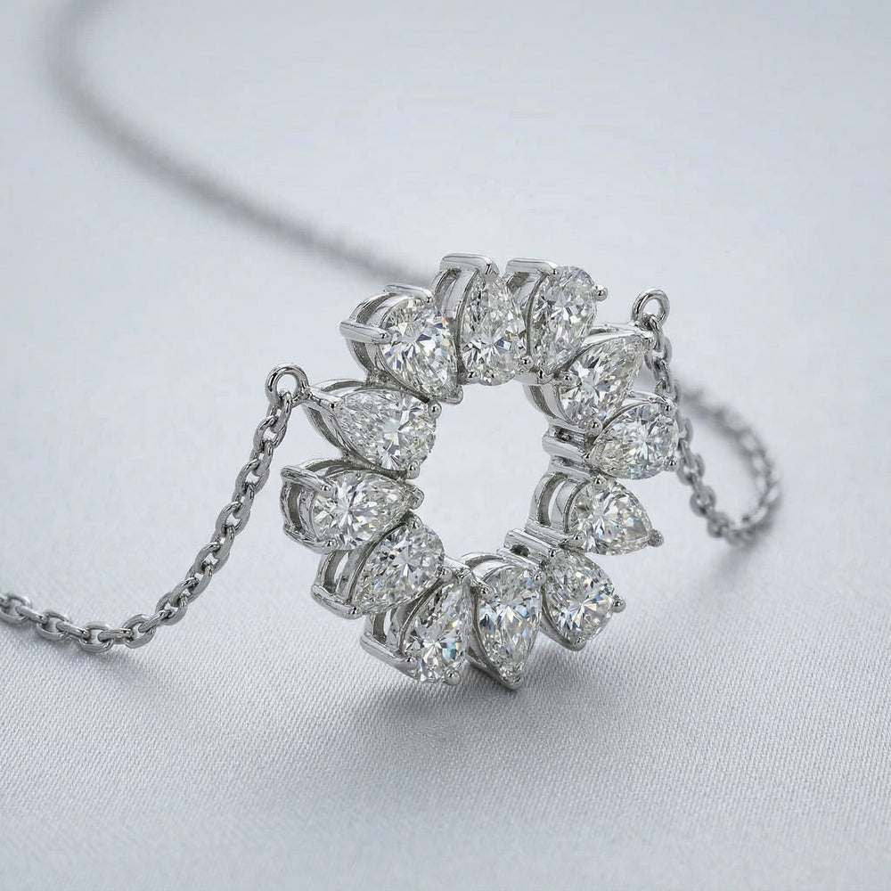 14KW DIAMOND MICRO PAVE CIRCLE NECK