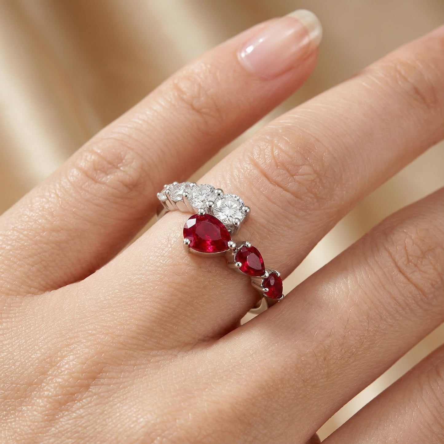 14KW PREC COLOR PRONG SET  RING