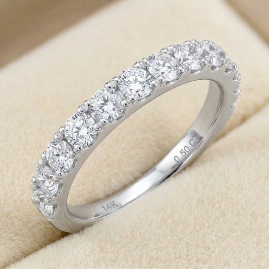 14KW DIAMOND U PRONG  BAND RING