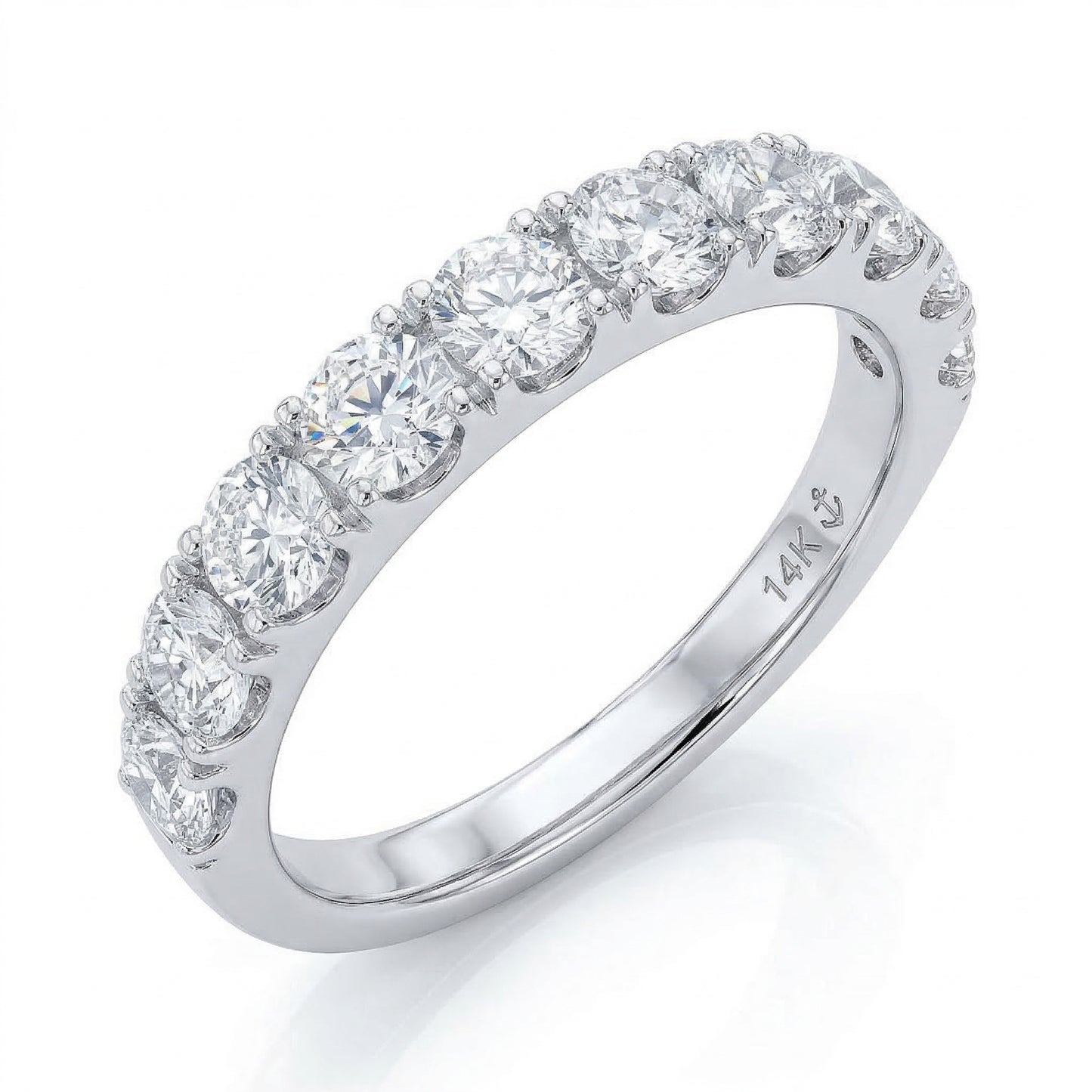 14KW DIAMOND U PRONG  BAND RING