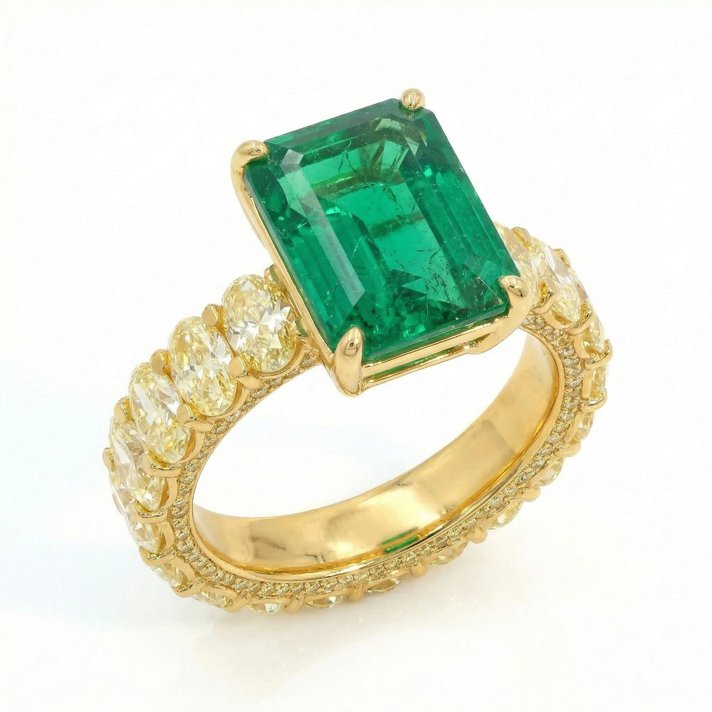 14KY PREC COLOR OVAL ETERNITY RING
