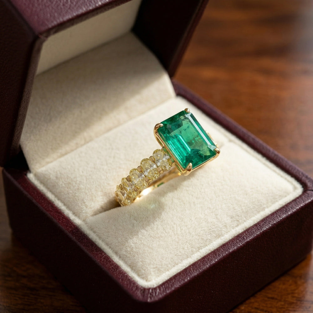 14KY PREC COLOR OVAL ETERNITY RING
