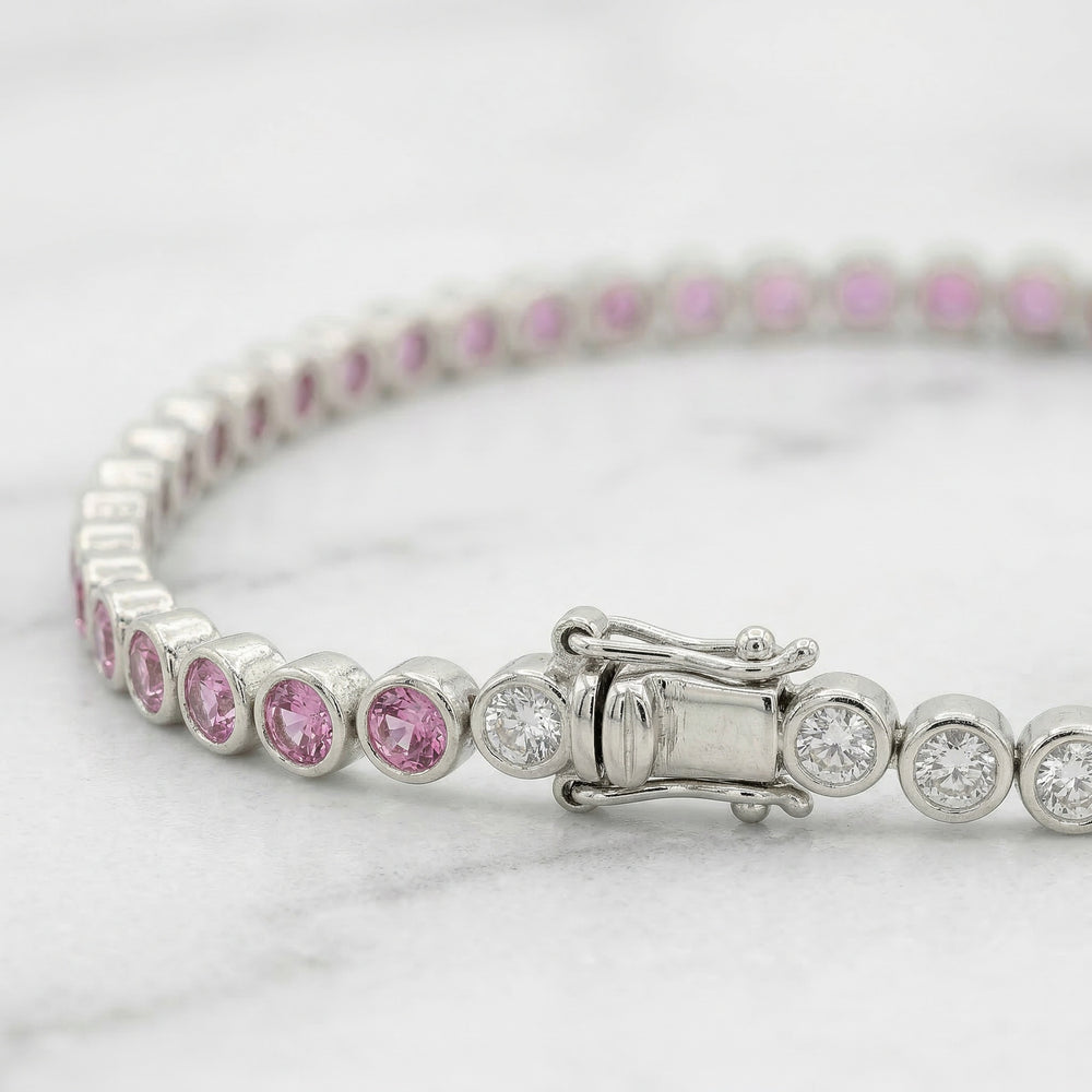 14KW PREC COLOR BEZEL SET  BRACELET