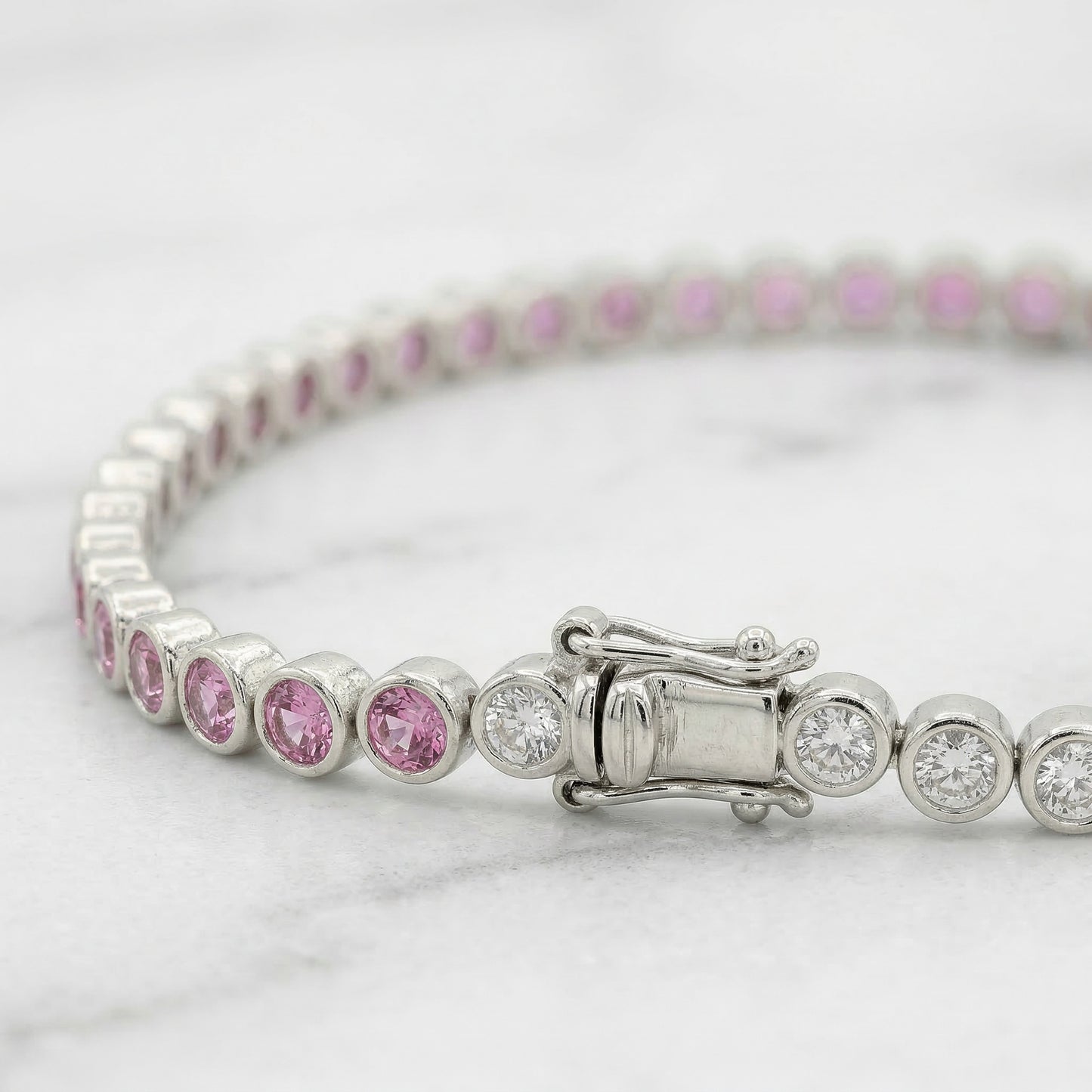14KW PREC COLOR BEZEL SET  BRACELET