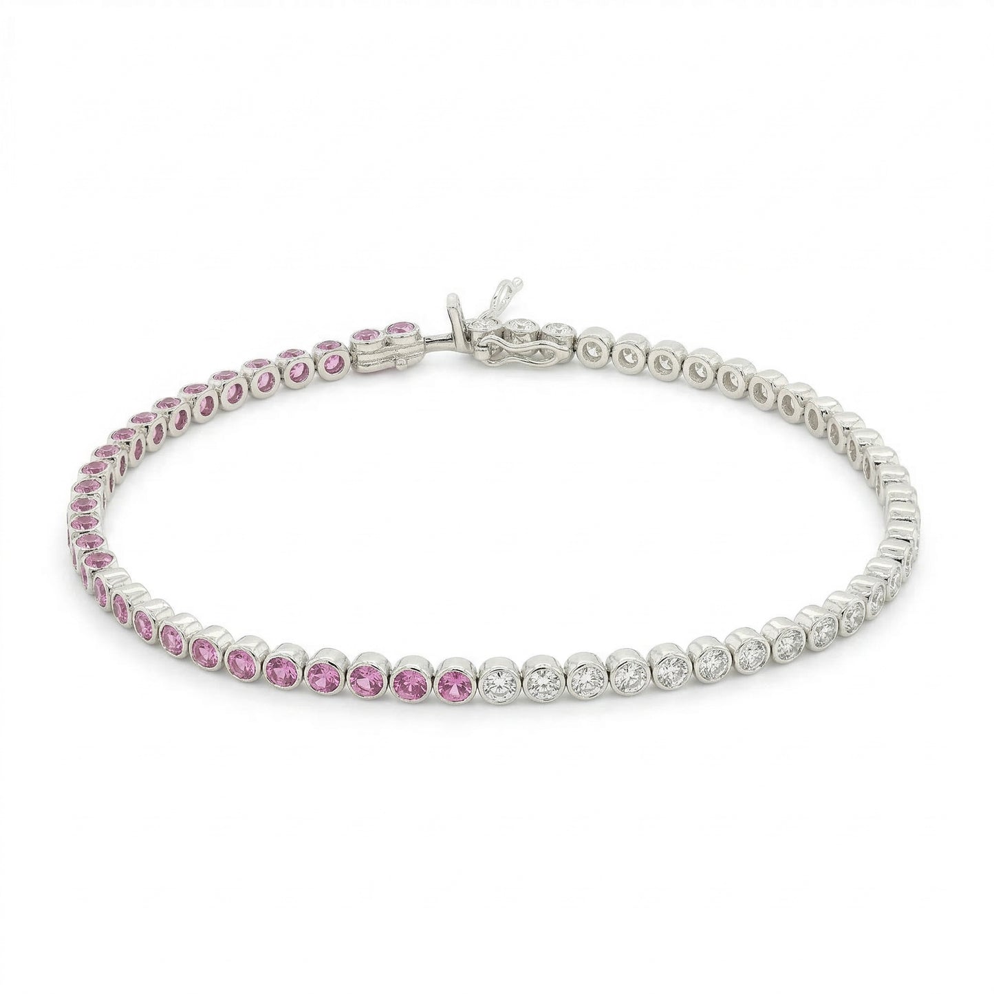 14KW PREC COLOR BEZEL SET  BRACELET