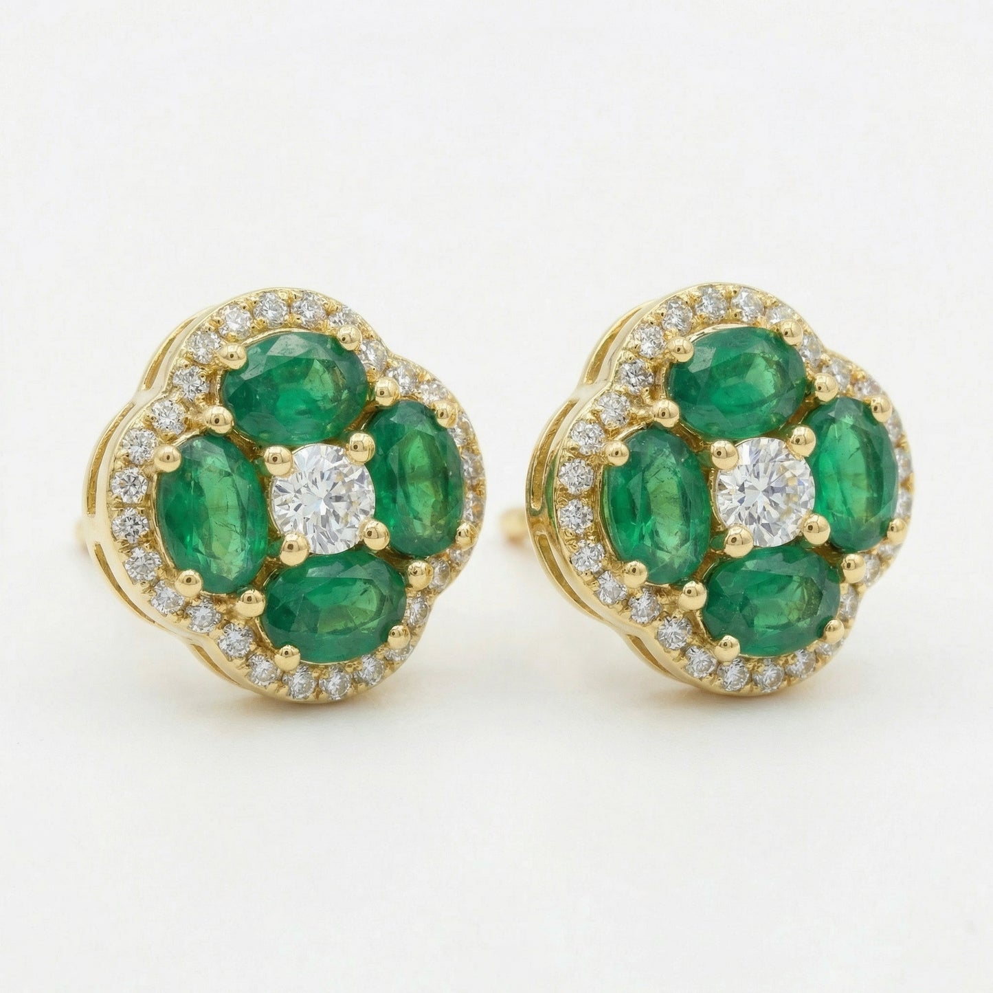 14KY PREC COLOR PRONG SET CLUSTER EARRING