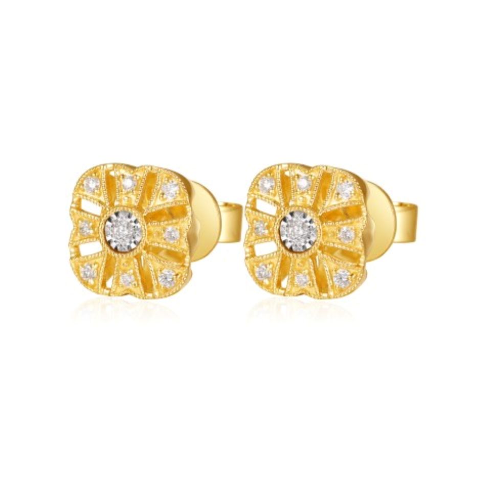 14KY DIAMOND MIRACLE ANTIQUE EARS