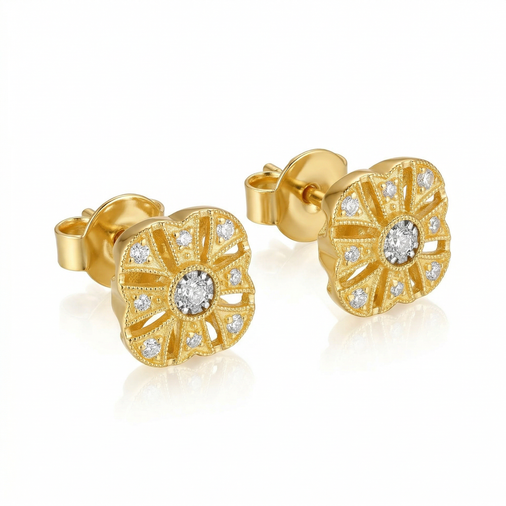 14KY DIAMOND MIRACLE ANTIQUE EARS