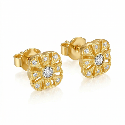 14KY DIAMOND MIRACLE ANTIQUE EARS