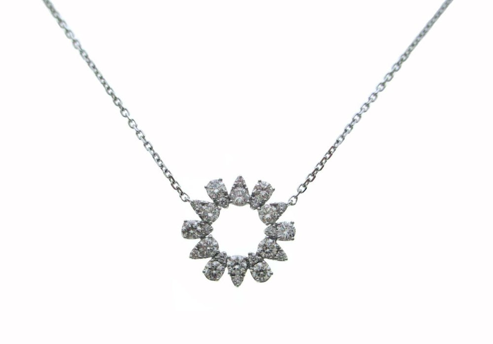 14KW DIAMOND MICRO PAVE CIRCLE NECK