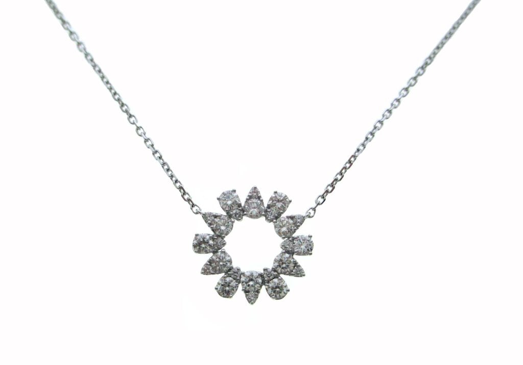 14KW DIAMOND MICRO PAVE CIRCLE NECK