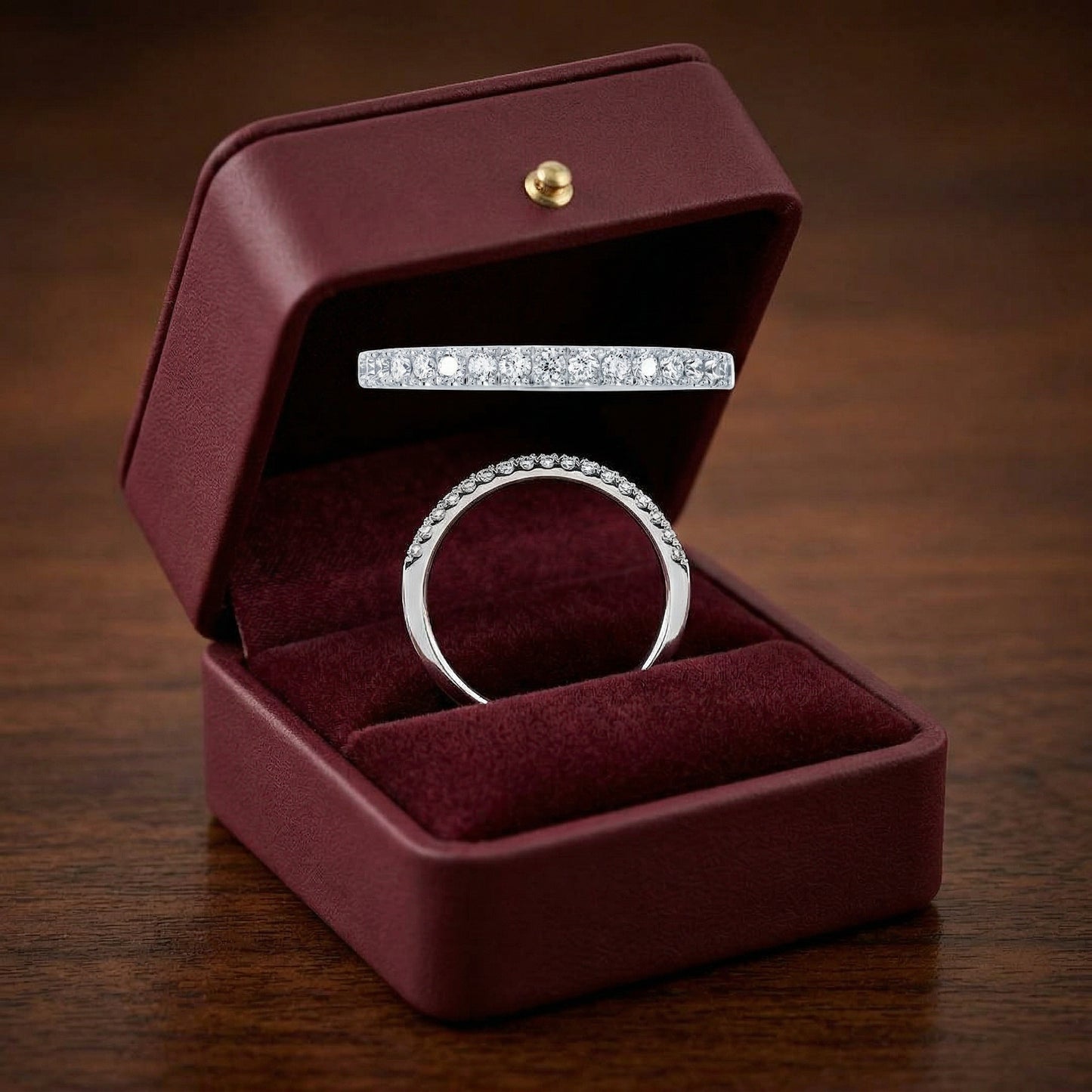 14KW DIAMOND U PRONG BAND RING