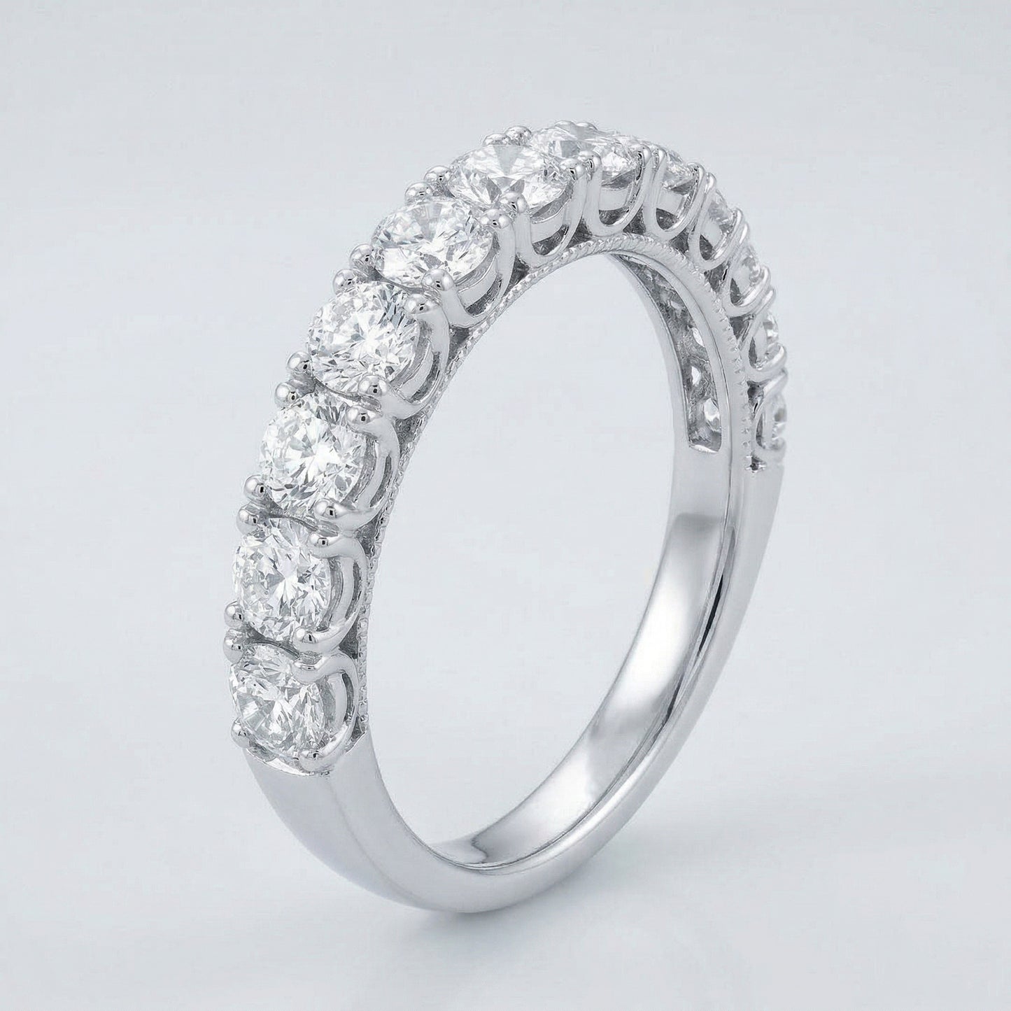 14KW DIAMOND U PRONG  BAND RING