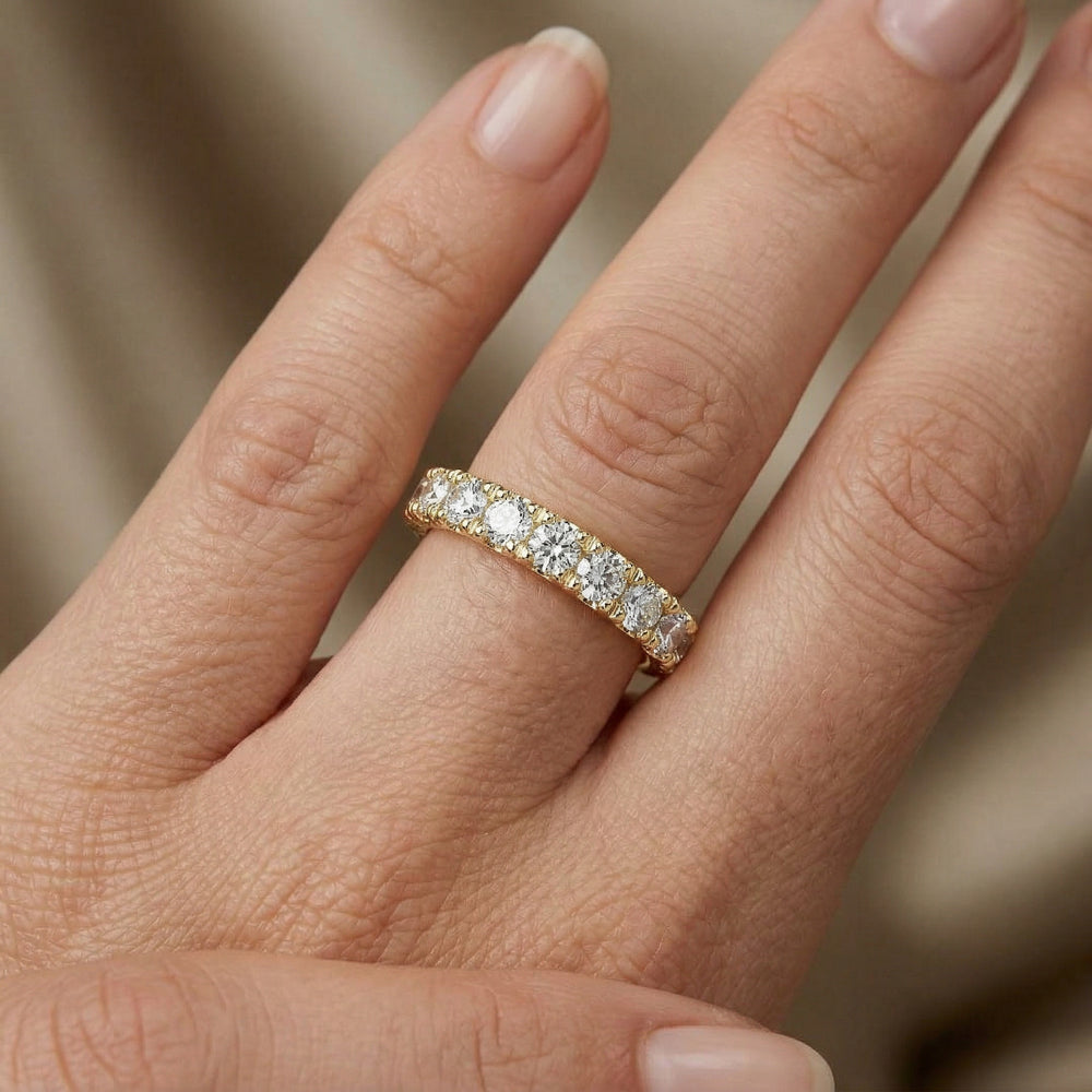 14KY DIAMOND U PRONG  BAND RING
