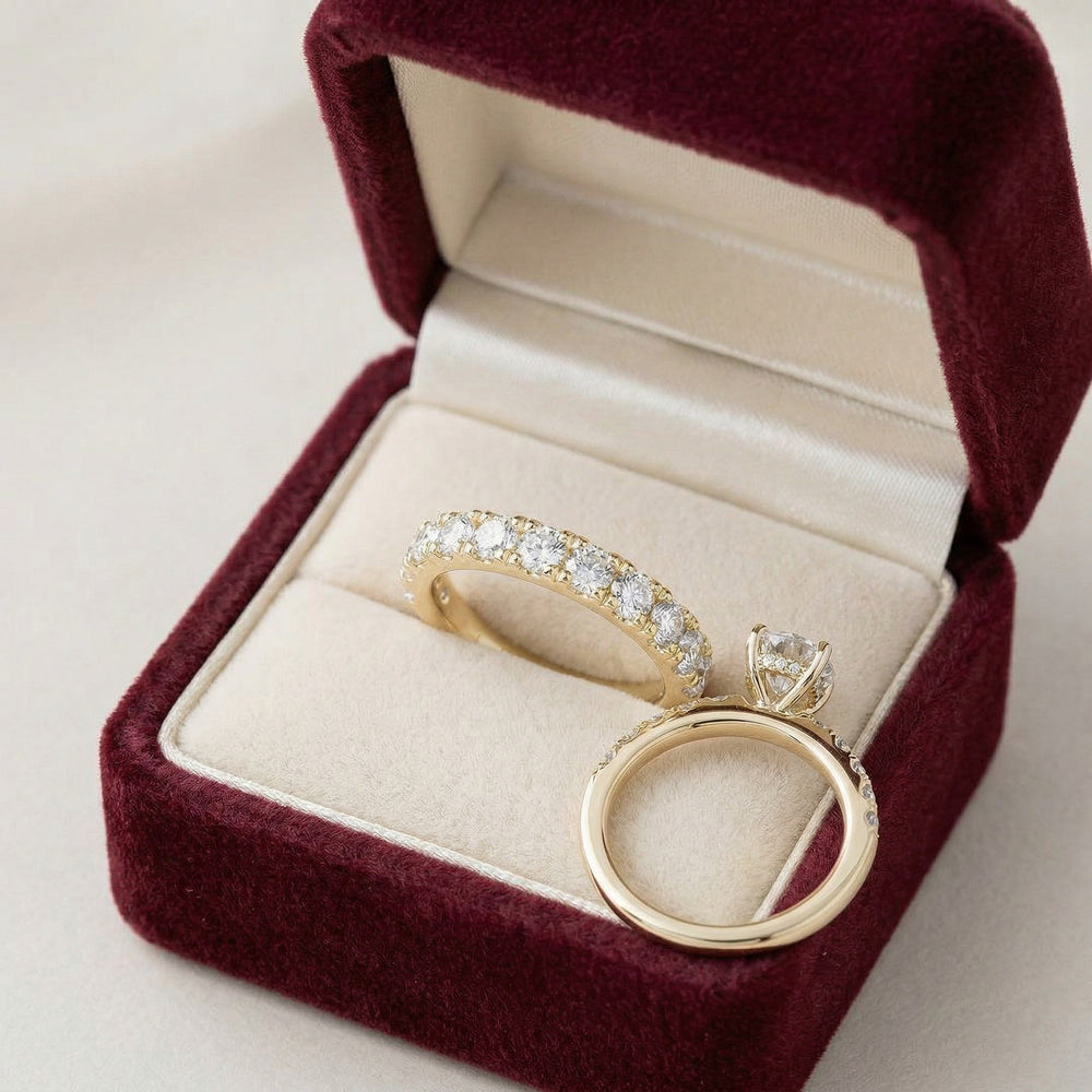 14KY DIAMOND U PRONG  BAND RING