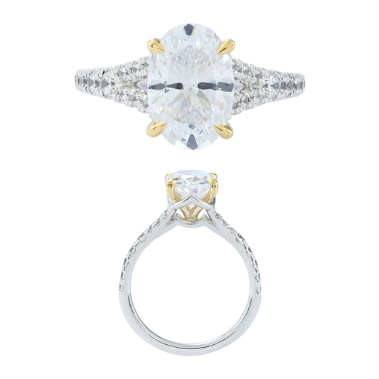 14KW/Y DIAMOND  SEMIMOUNT RING