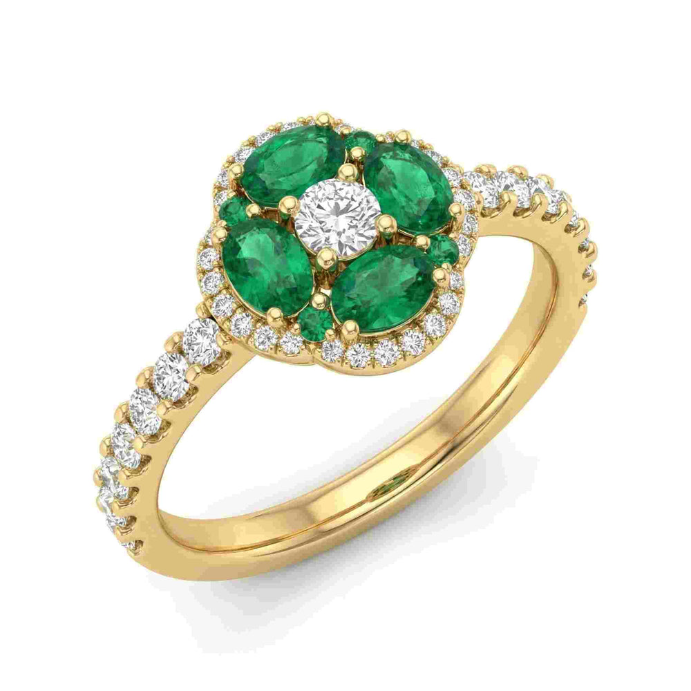 14KY  PREC COLOR PRONG SET CLUSTER RING
