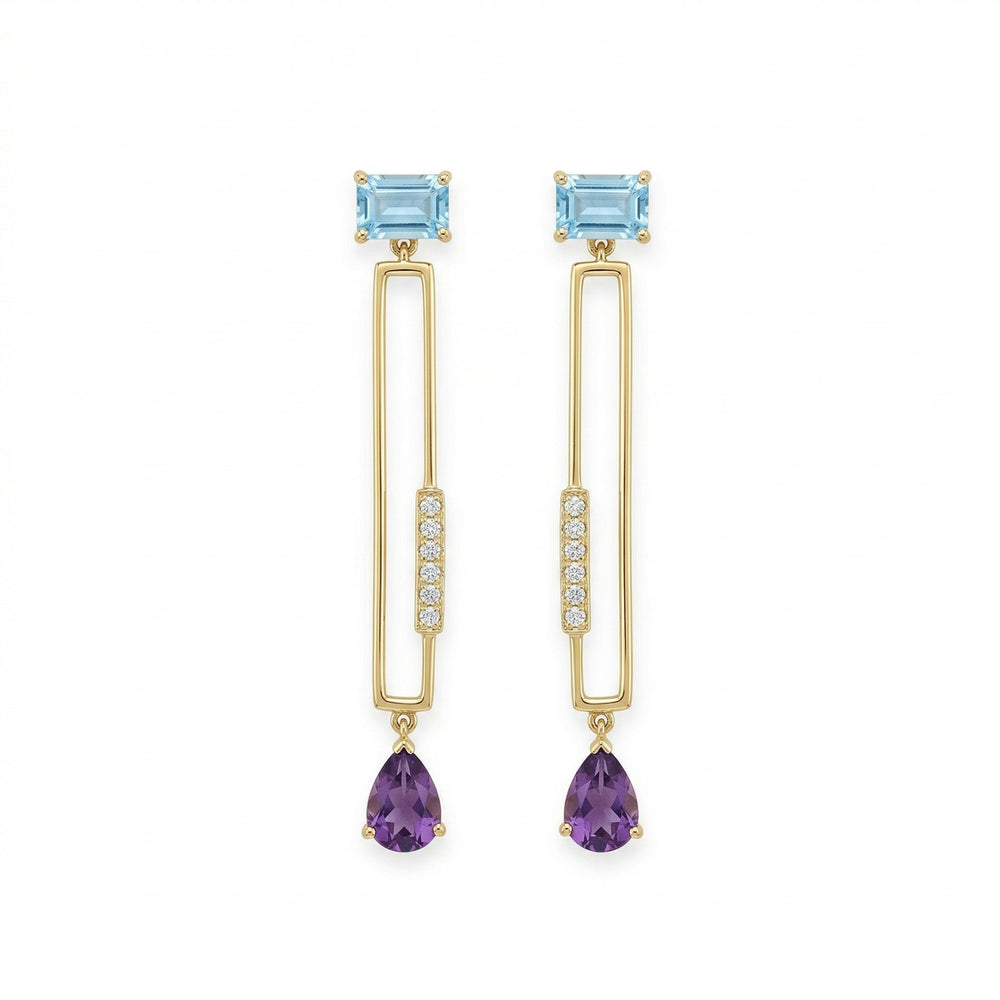 14KY  SEMI PREC  DANGLE EARRING