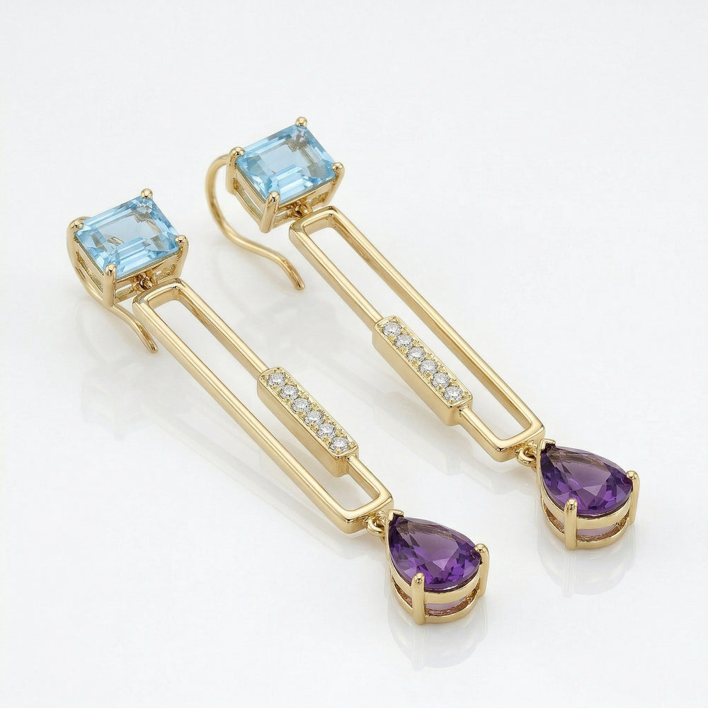 14KY  SEMI PREC  DANGLE EARRING