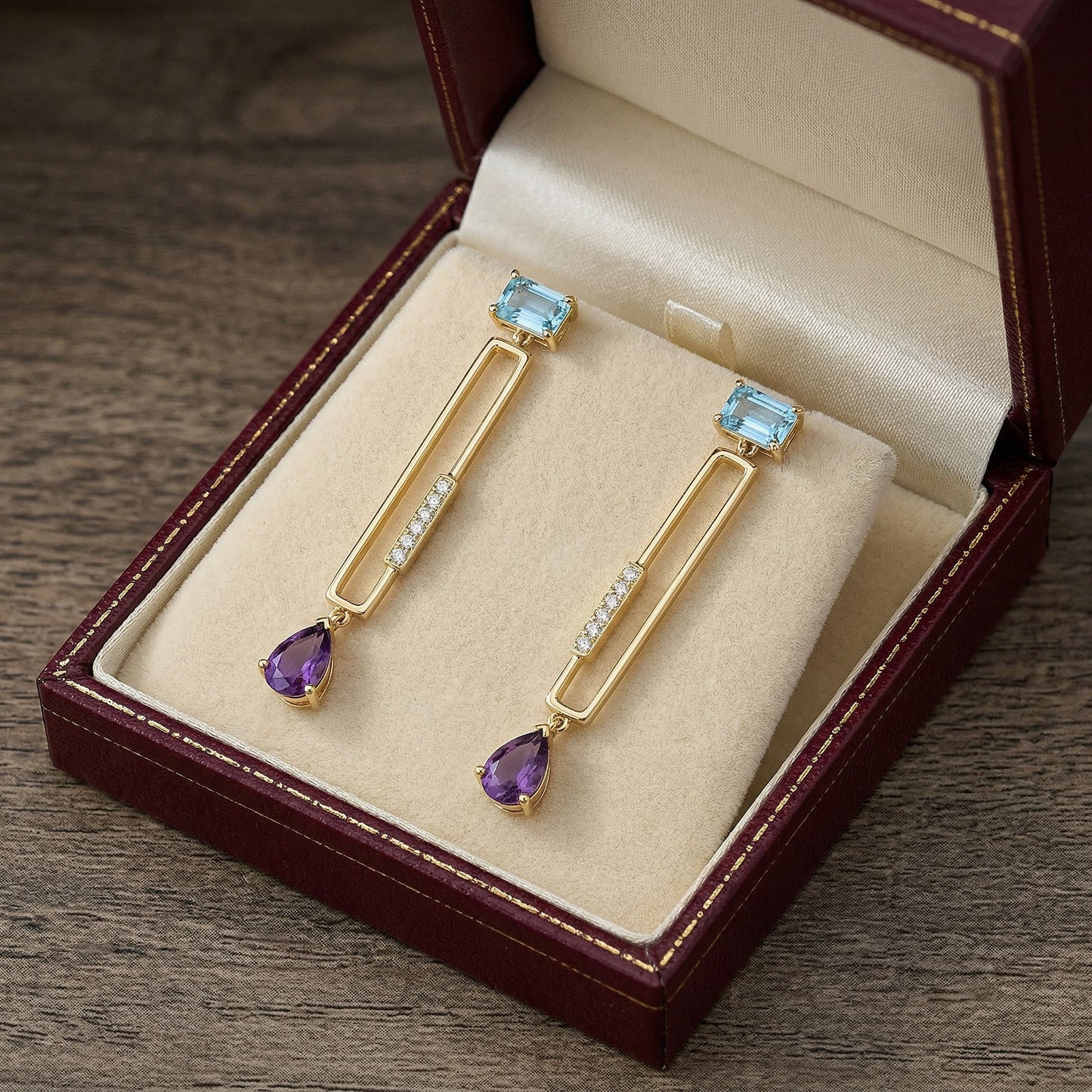 14KY  SEMI PREC  DANGLE EARRING
