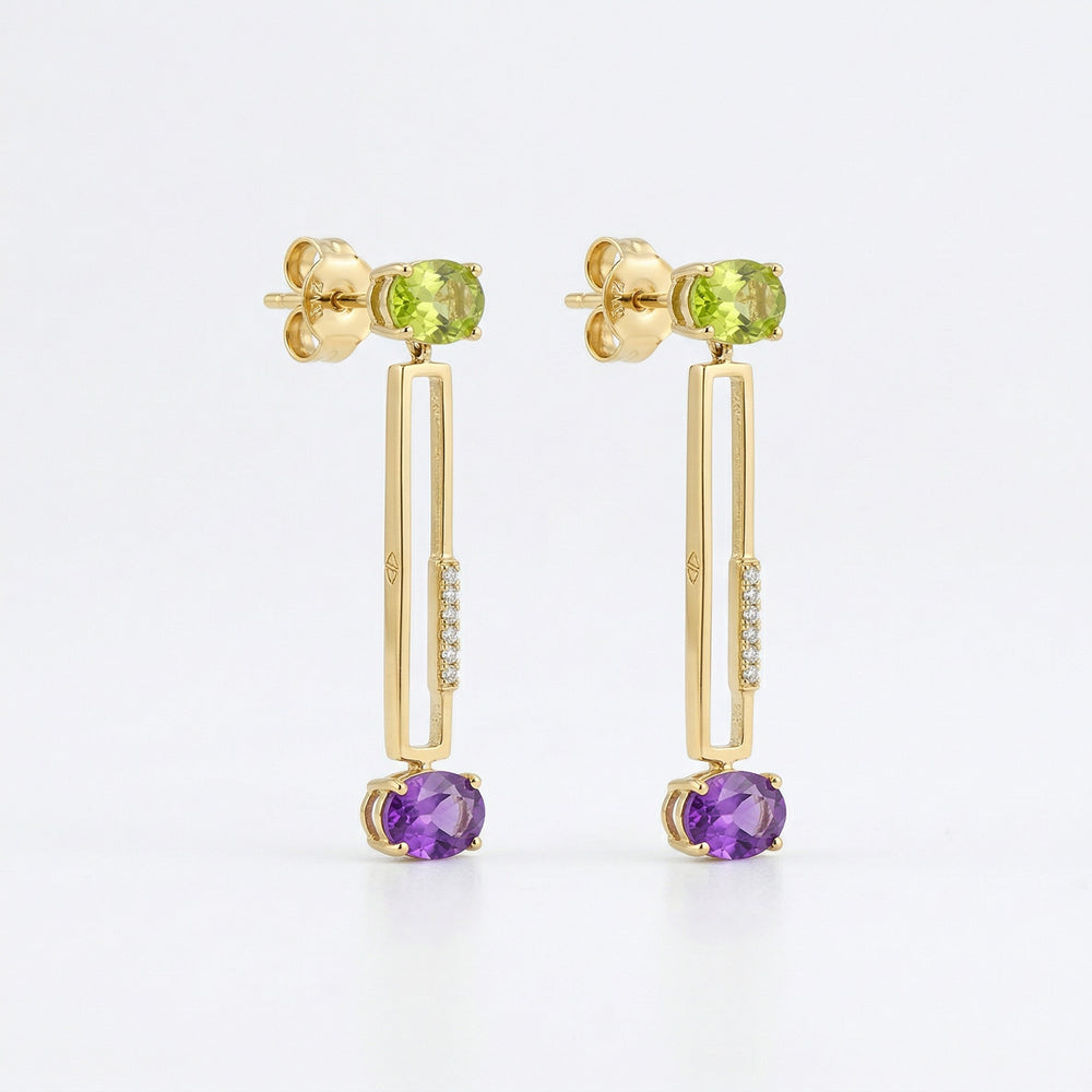 14KY  SEMI PREC  DANGLE EARRING