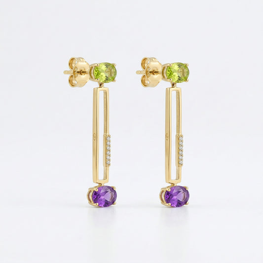 14KY  SEMI PREC  DANGLE EARRING