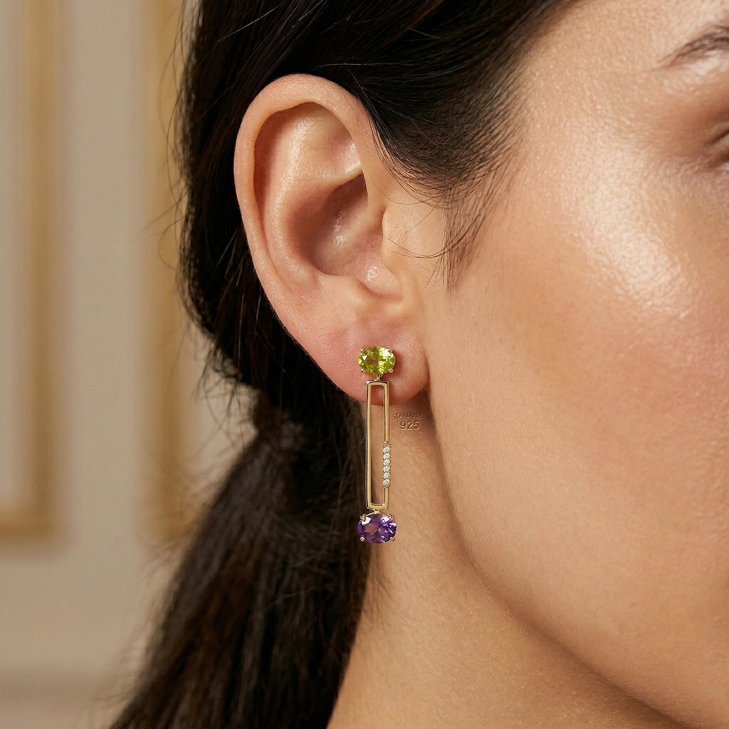 14KY  SEMI PREC  DANGLE EARRING