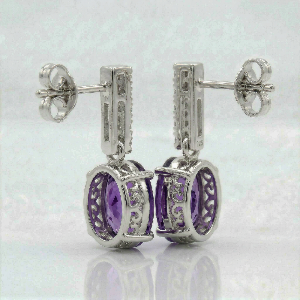 14KW  SEMI PREC CLASSIC BIRTHSTONE EARRING