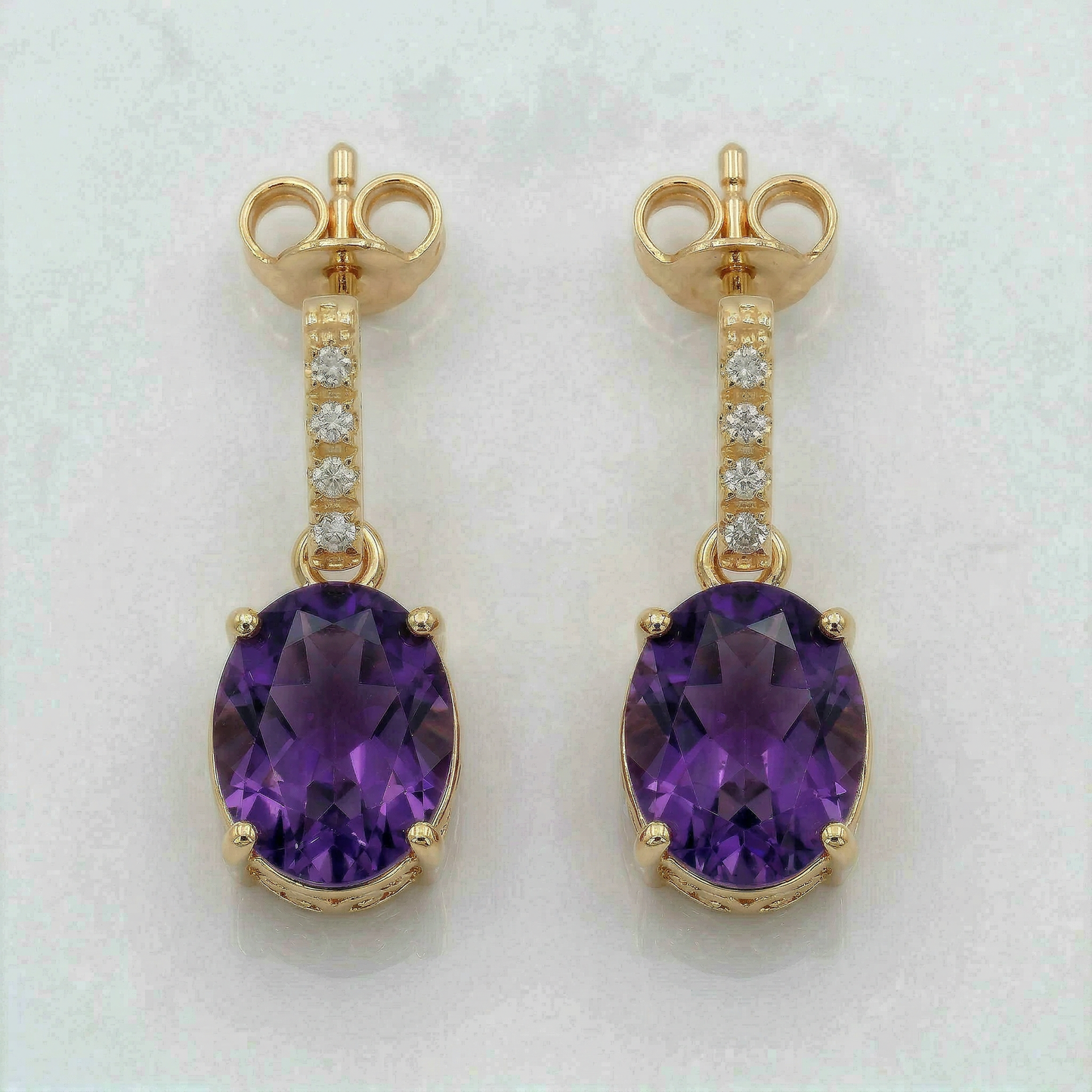 14KY SEMI PREC CLASSIC BIRTHSTONE EARRING