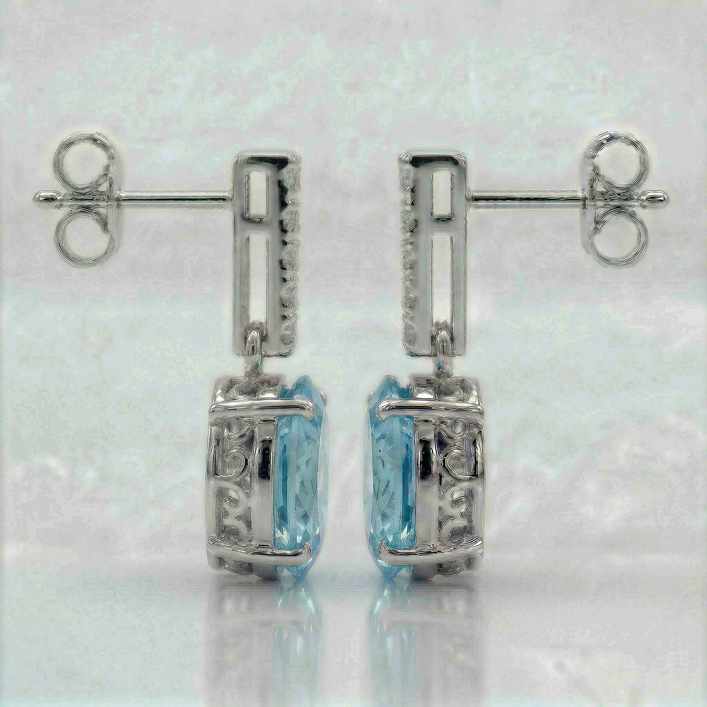 14KW  SEMI PREC CLASSIC BIRTHSTONE EARRING