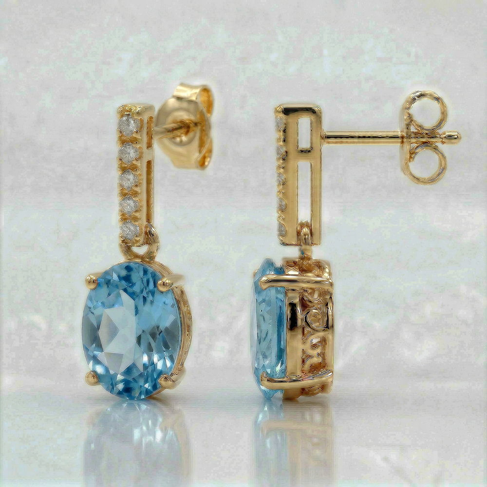 14KY SEMI PREC CLASSIC BIRTHSTONE EARRING