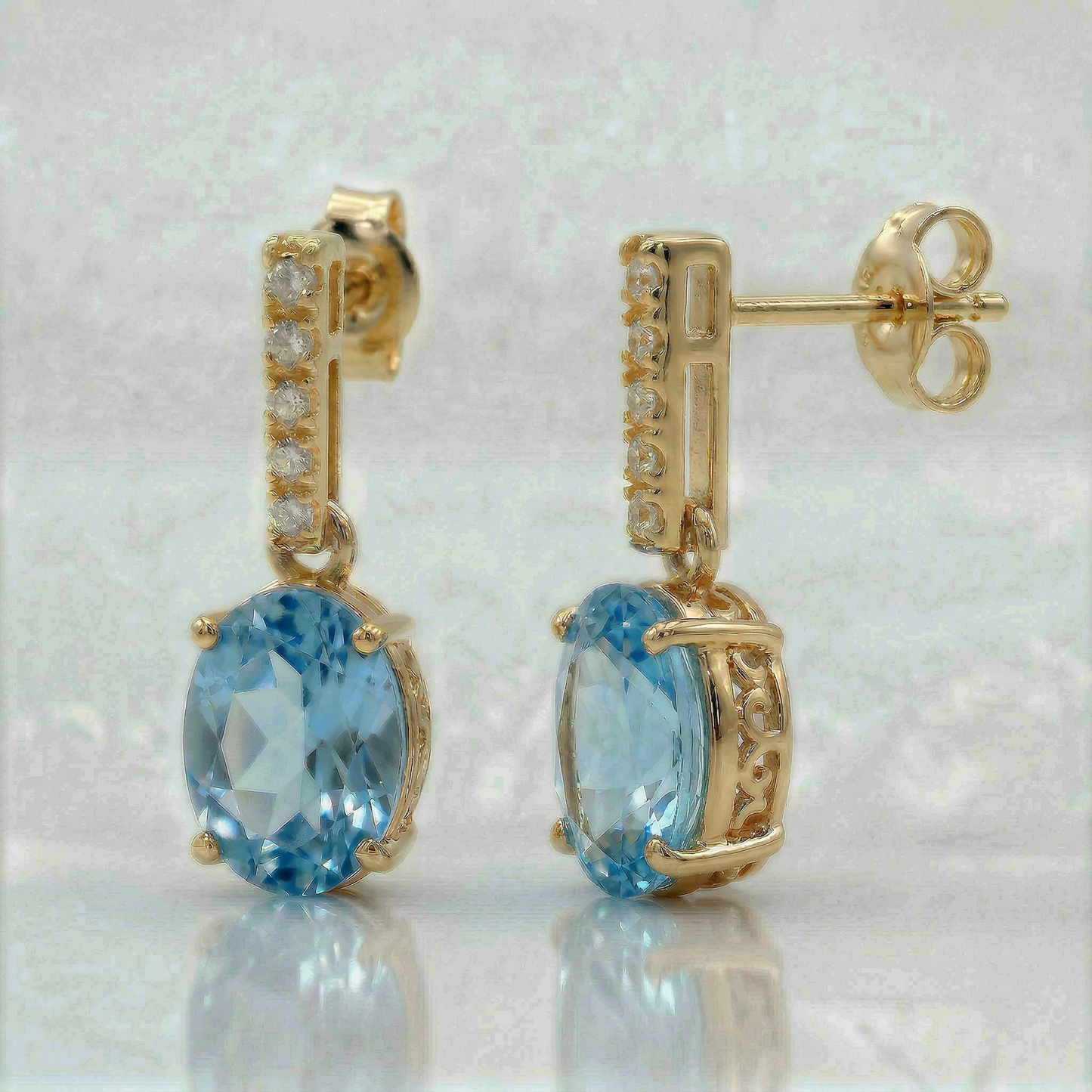 14KY SEMI PREC CLASSIC BIRTHSTONE EARRING
