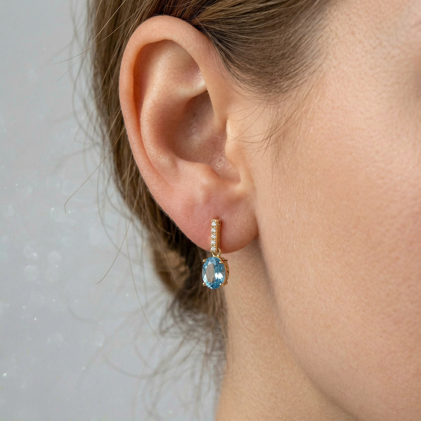 14KY SEMI PREC CLASSIC BIRTHSTONE EARRING