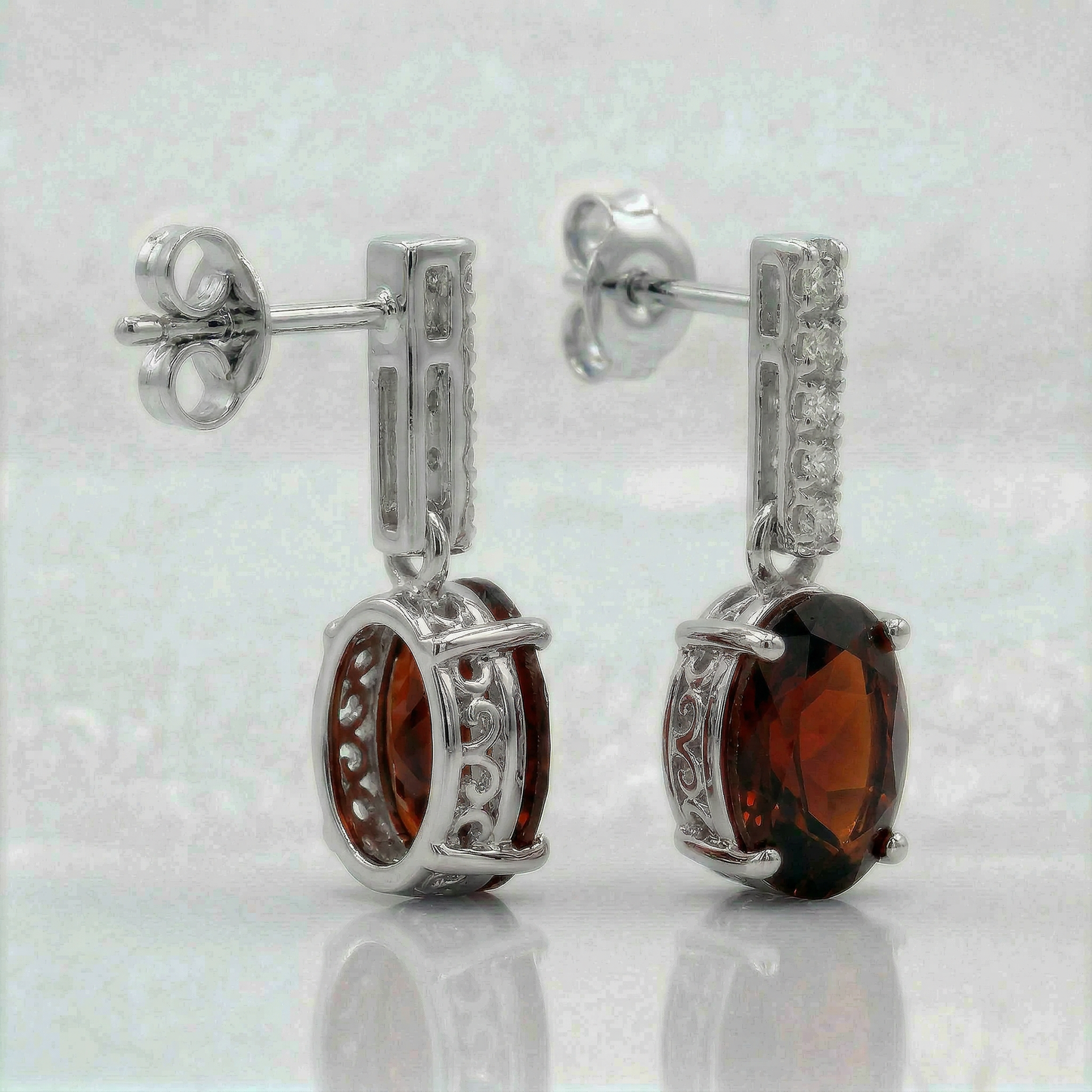 14KW  SEMI PREC CLASSIC BIRTHSTONE EARRING