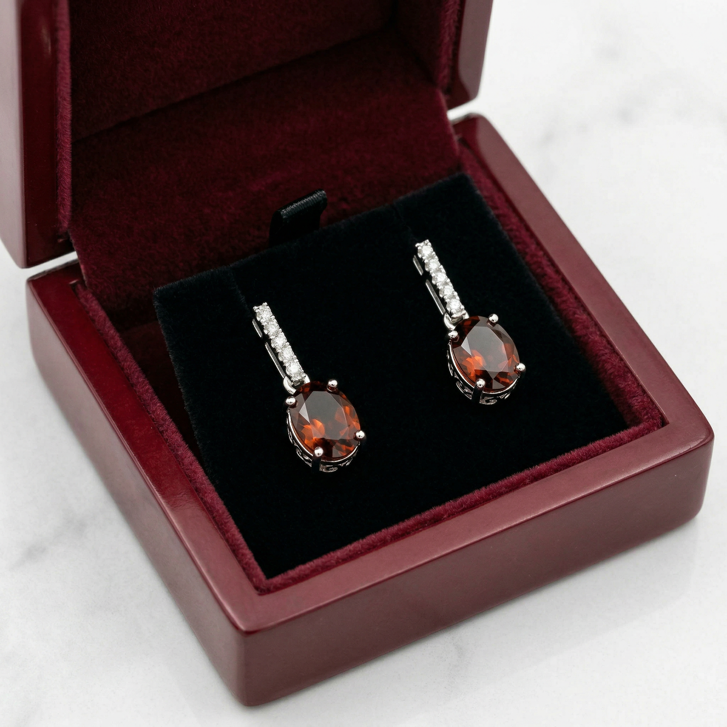 14KW  SEMI PREC CLASSIC BIRTHSTONE EARRING