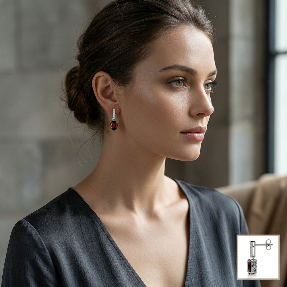 14KW  SEMI PREC CLASSIC BIRTHSTONE EARRING