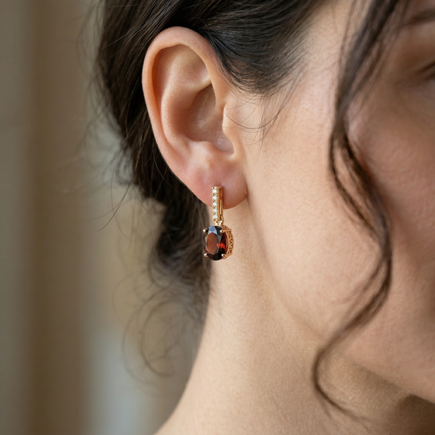14KY SEMI PREC CLASSIC BIRTHSTONE EARRING