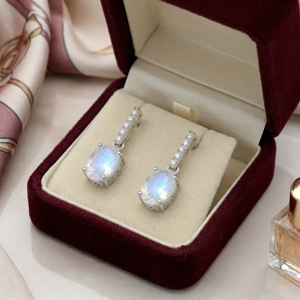14KW  SEMI PREC CLASSIC BIRTHSTONE EARRING