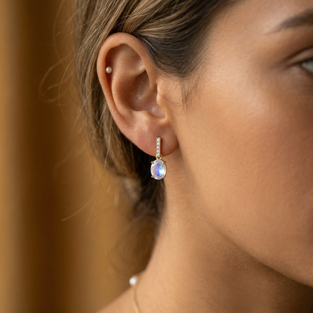 14KY SEMI PREC CLASSIC BIRTHSTONE EARRING
