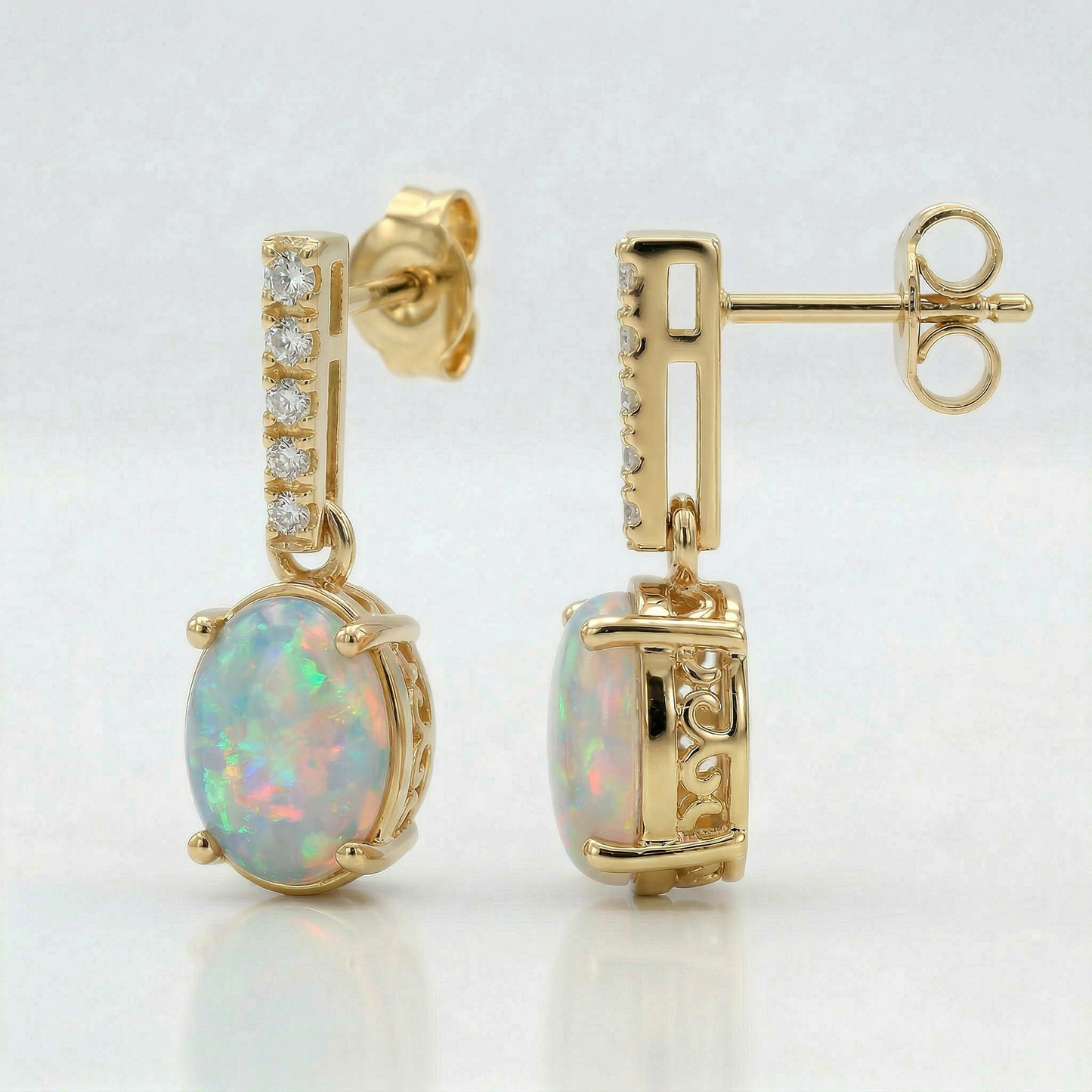 14KY SEMI PREC CLASSIC BIRTHSTONE EARRING
