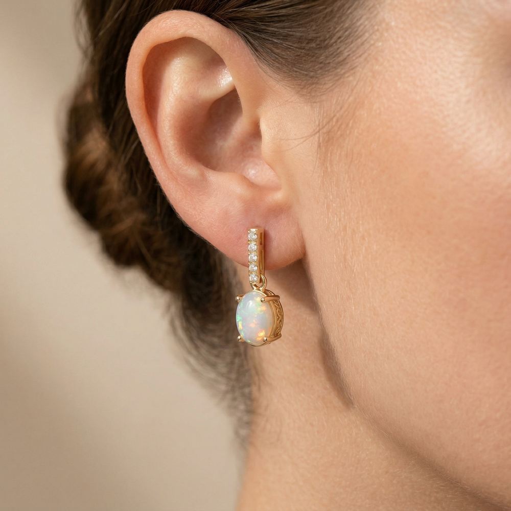 14KY SEMI PREC CLASSIC BIRTHSTONE EARRING