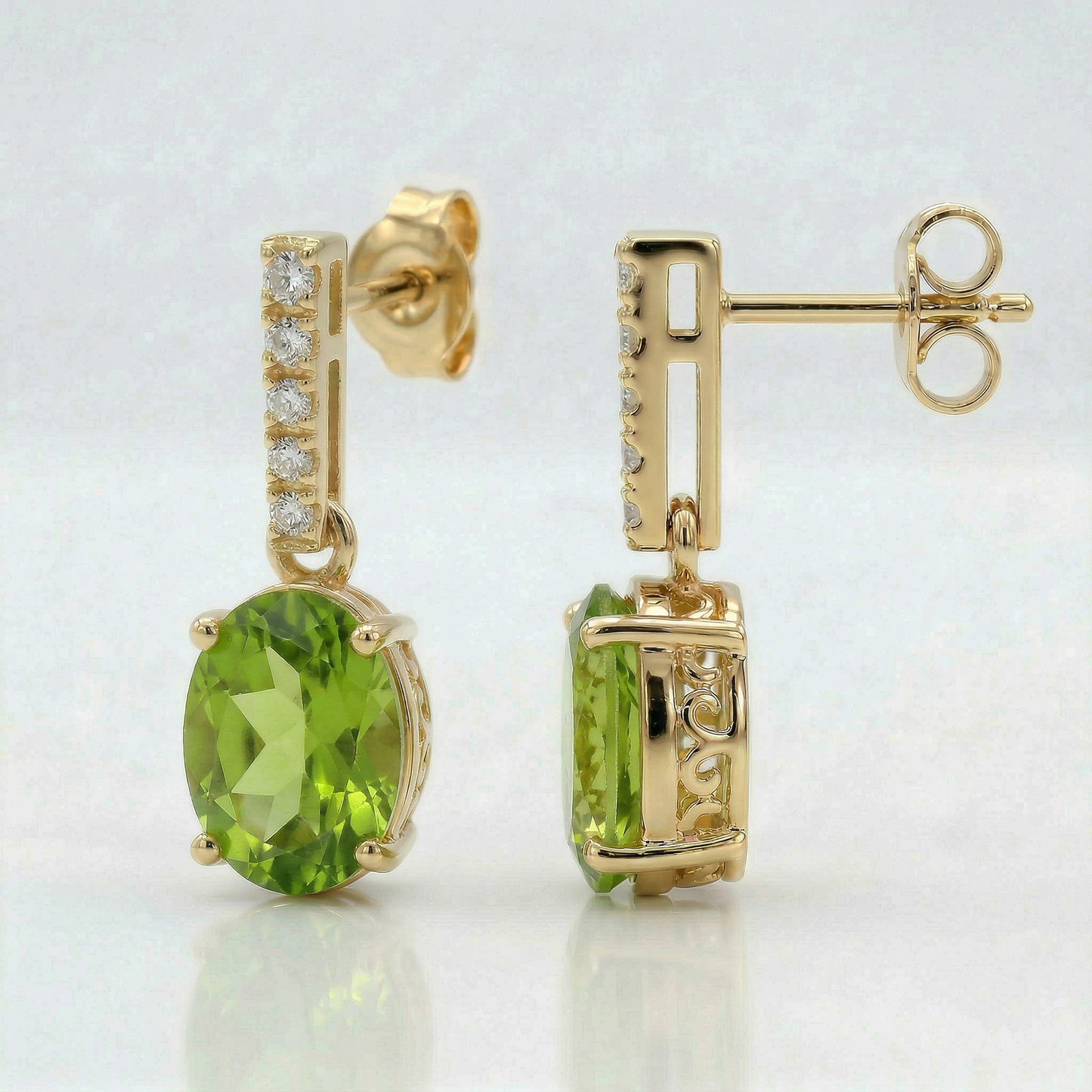 14KY SEMI PREC CLASSIC BIRTHSTONE EARRING