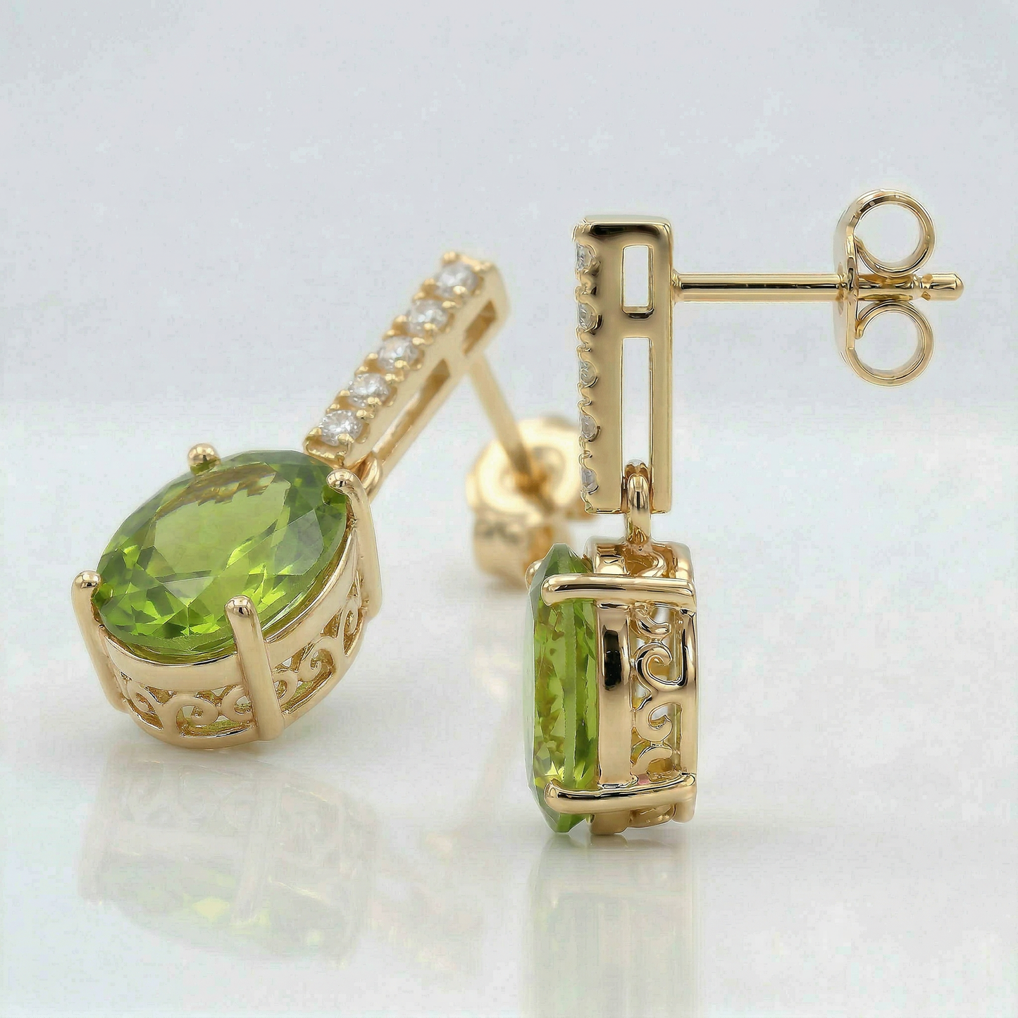 14KY SEMI PREC CLASSIC BIRTHSTONE EARRING