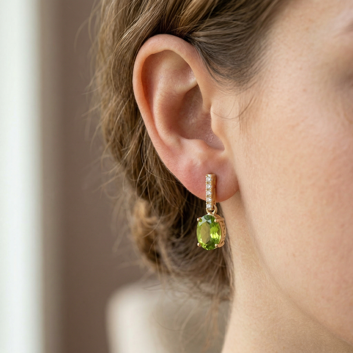 14KY SEMI PREC CLASSIC BIRTHSTONE EARRING