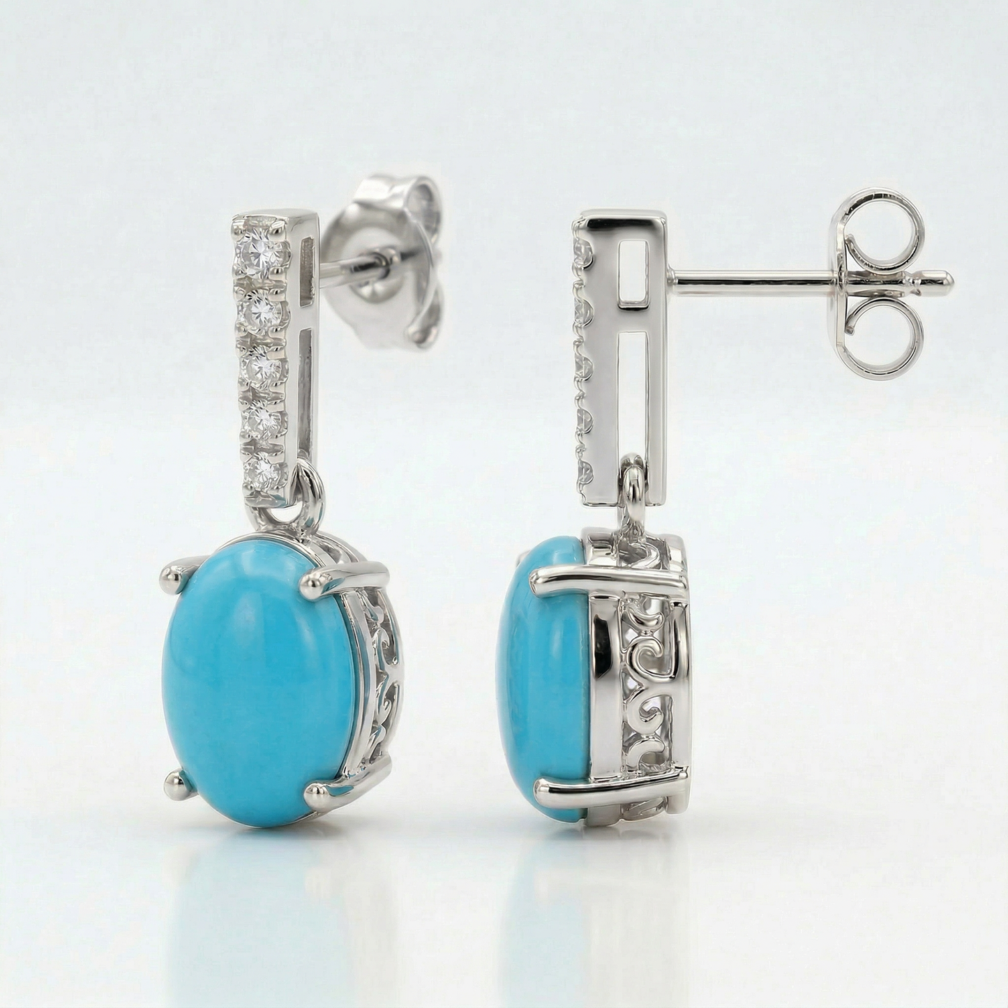 14KW  SEMI PREC CLASSIC BIRTHSTONE EARRING