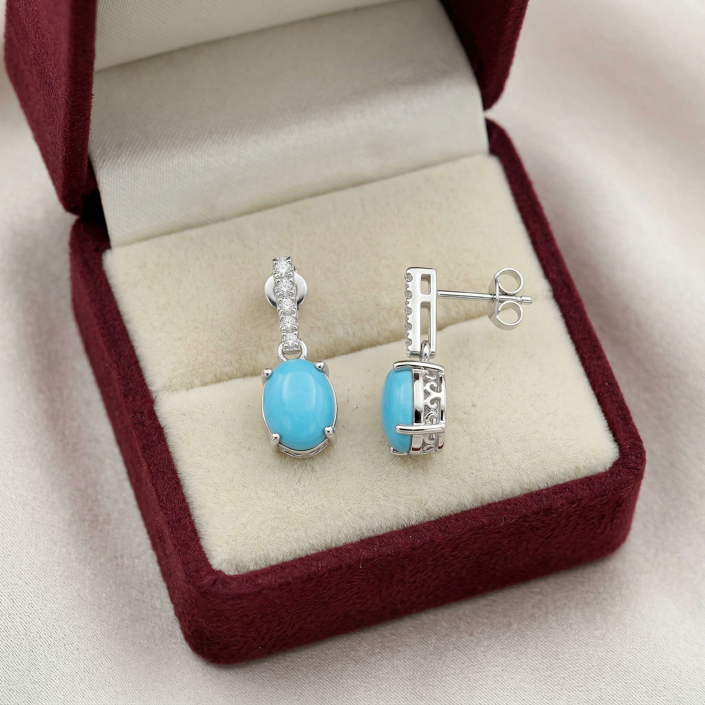 14KW  SEMI PREC CLASSIC BIRTHSTONE EARRING